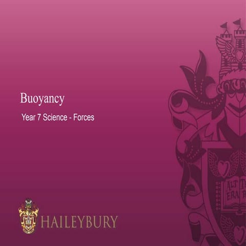 Introduction to Buoyancy