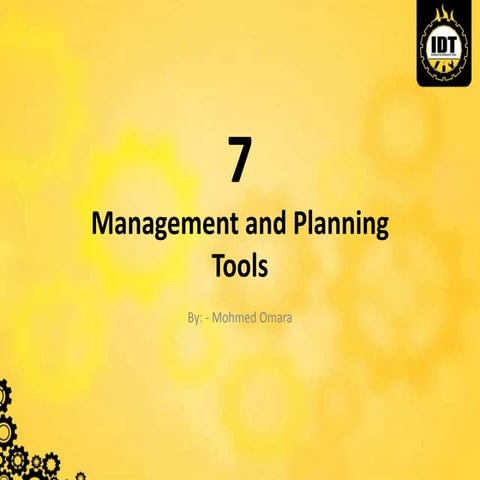 Seven management and planning tools | PPTX