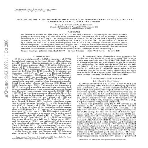 Buraco negro na_ic10