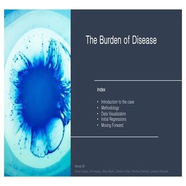The Burden of Disease: Data analysis, interpretation and linear regression