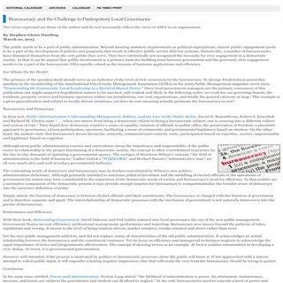 Bureaucracy and the challenge to pa...