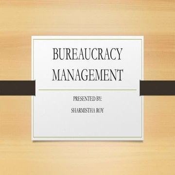 Bureaucracy management