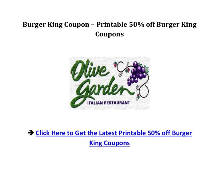 Burger King Coupon Printable 50 off Burger King Coupons
