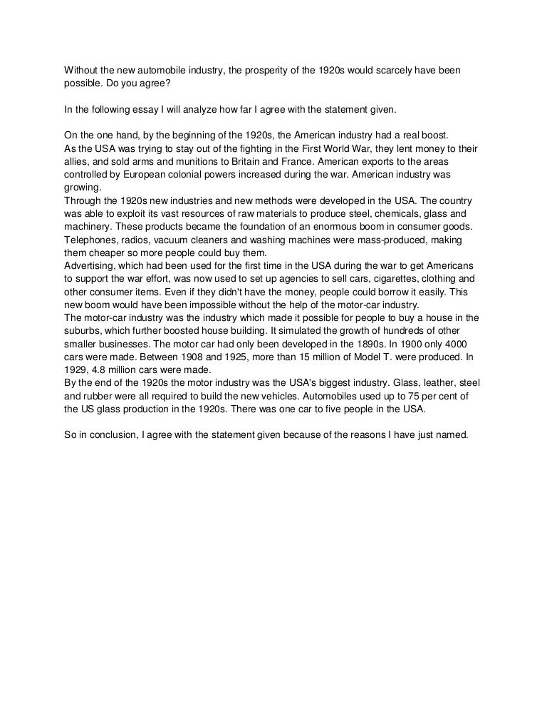 Essay on automobile image