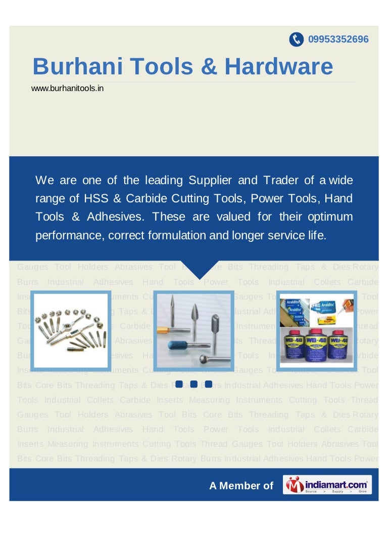 Burhani Tools & Hardware, Pune., Rotary Burrs