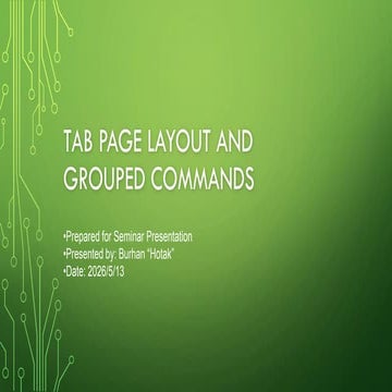 Comprehensive Guide to Tab Page Layout and Grouped Commands in Software ...