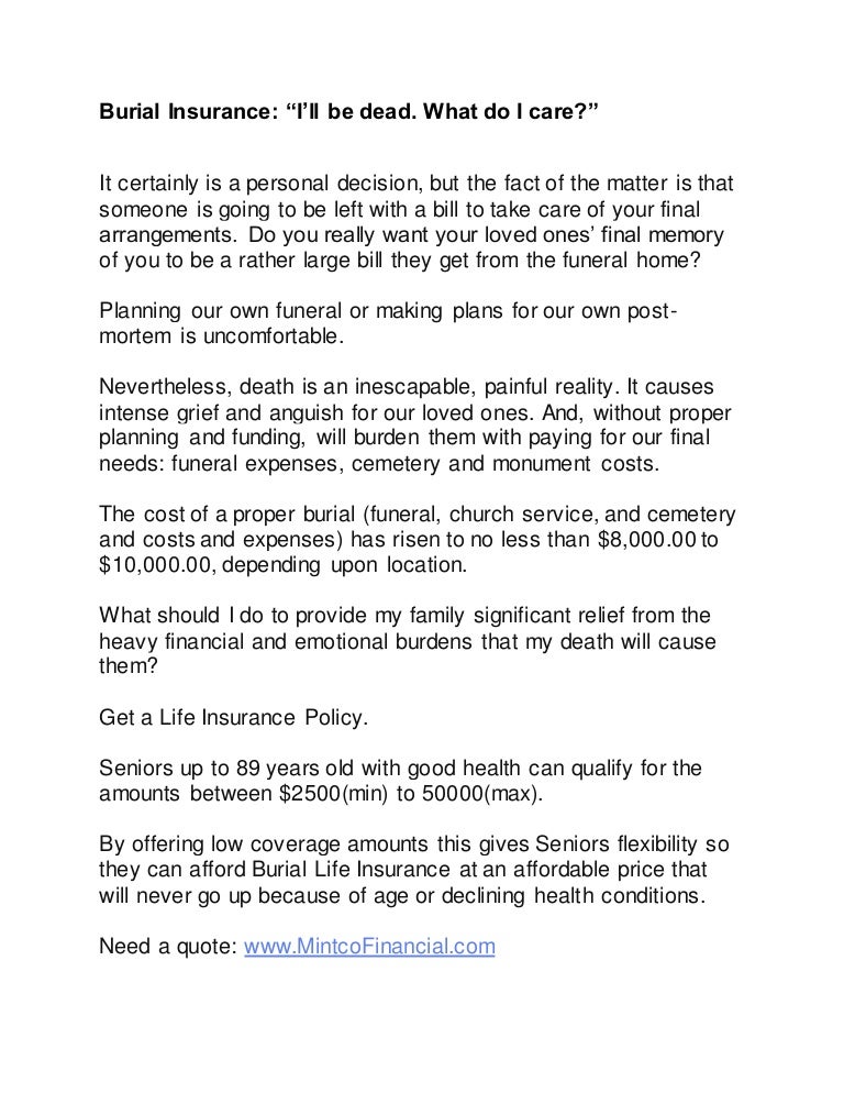 Burial Insurance For Seniors Over 80 Life Insurance For Seniors
