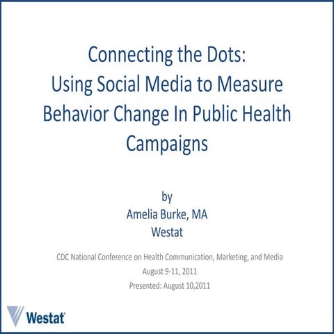 Burke Connecting The Dots Measuing Behavior Change With Digital Media