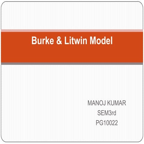 Burke & litwin model