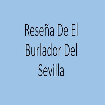Burlador del sevilla