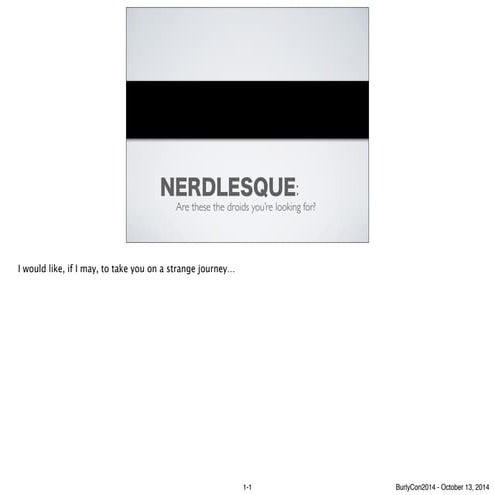 Nerdlesque: Are These the Droids You're Looking For? Jo Jo Stiletto's 2014 Bu...