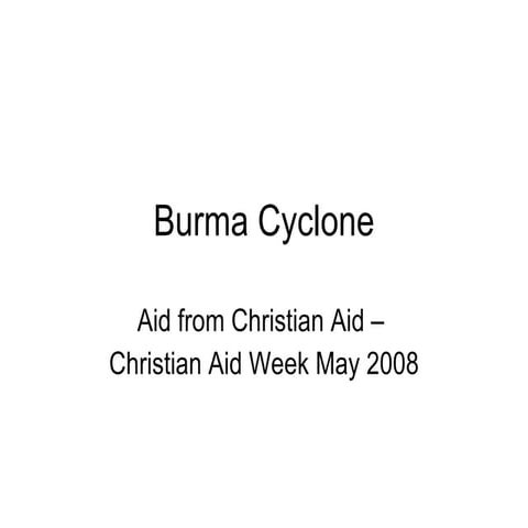 Burma Cyclone Christian Aid
