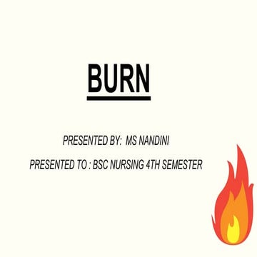 Nursing management of burn patient chapter bsc nursing 4 th semester