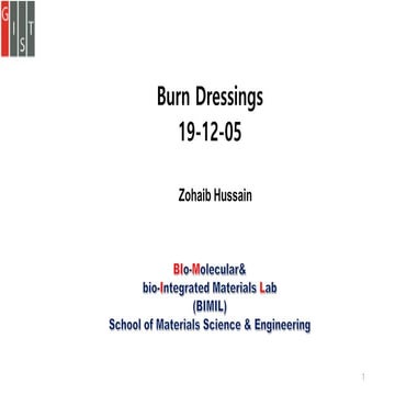 Burn Dressings
