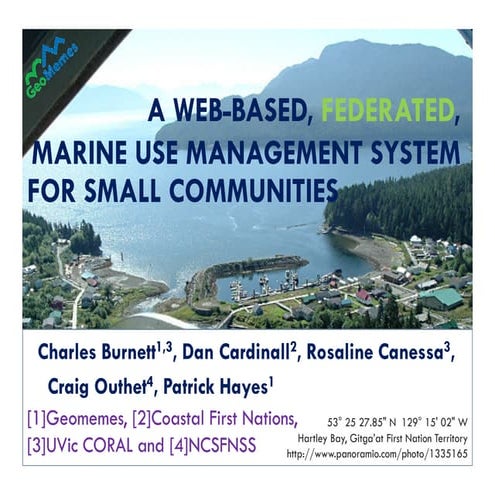 A Web-Based, Federated, Marine Use Management System for Small Communities