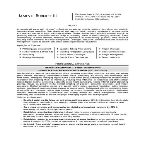 James Burnett Resume