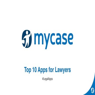 (Webinar Slides) Top 10 Apps for Lawyers