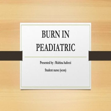 Burn in children