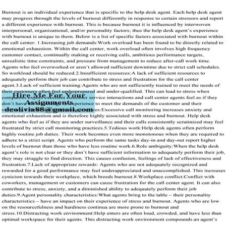 Burnout is an individual experience that is specific to the help des.pdf