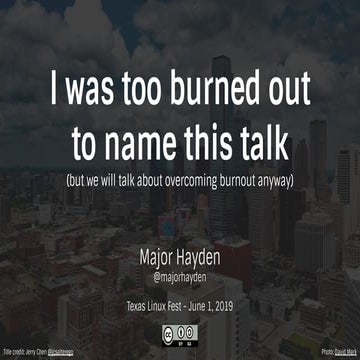 I was too burned out to name this talk