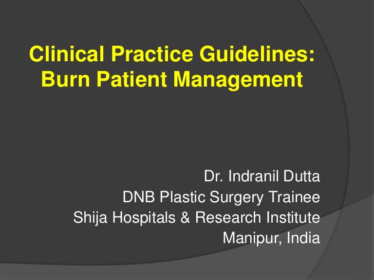 Burn treatment protocol