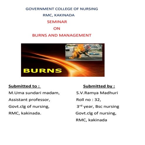 Burns and management