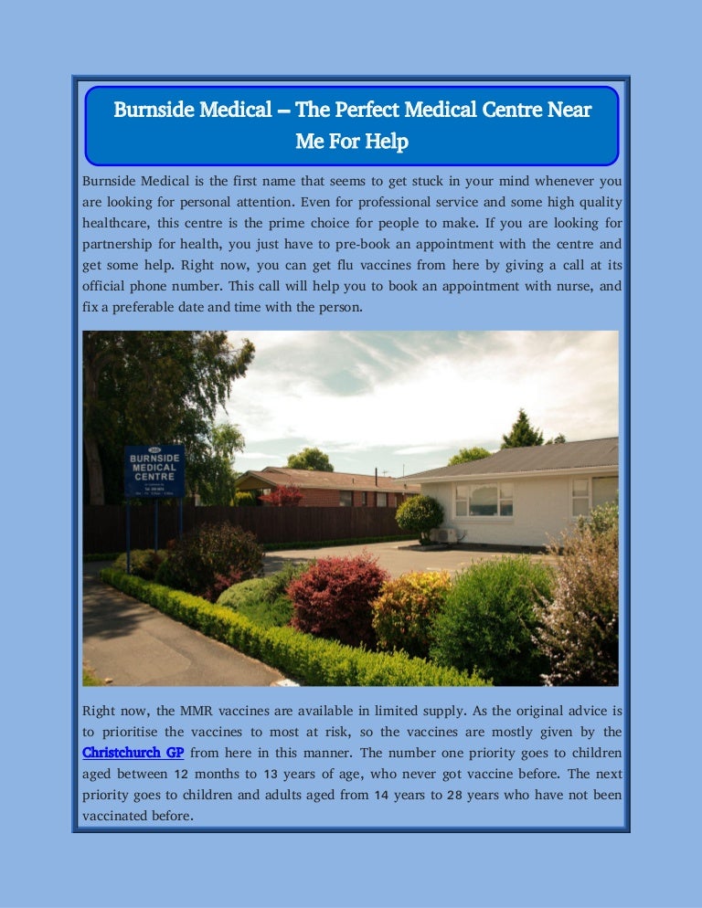 Burnside Medical The Perfect Medical Centre Near Me For Help