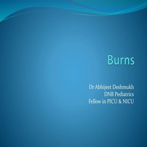 Burns in pediatrics