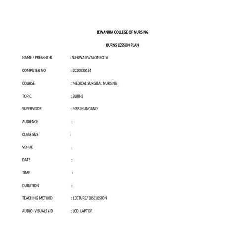 BURNS, CALCULATION OF BURNS, CALCULATION OF FLUID REQUIREMENT AND ...