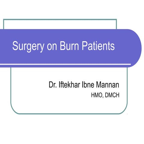 Surgery on Burn Patients