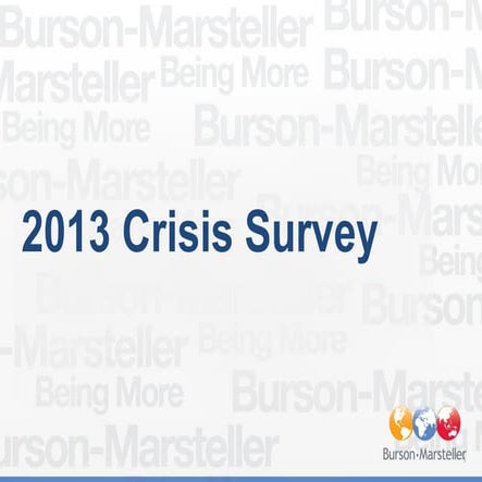 Burson-Marsteller EMEA 2013 Crisis Survey