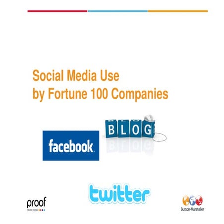 Burson Marsteller Social Media Analysis Fortune 100