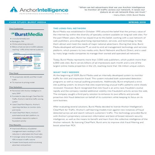 Burst Media Case Study