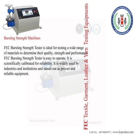 Bursting strength tester copy | PDF