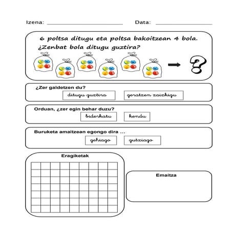 Buruketak biderketa txantiloiarekin