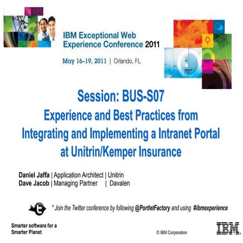 Experience and Best Practices from Integrating and Implementing a Intranet Po...