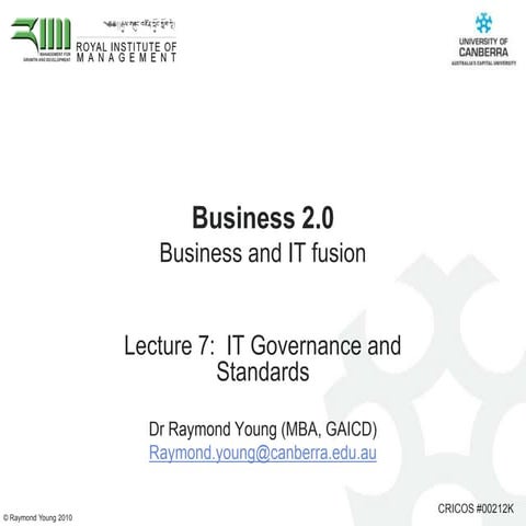 Bus2.0 - Governance of IT
