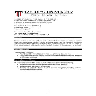 intro to biz assignment  business p...