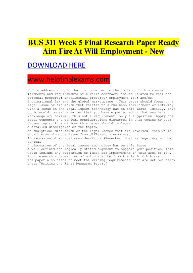 Bus 311 week 5 research paper 05 image