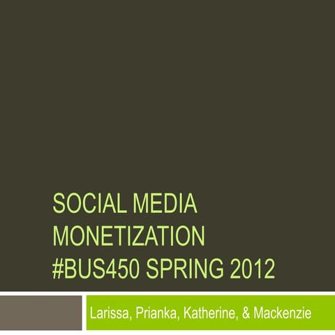 Bus450 Social Media Monetization