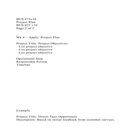 BUS475v10Project PlanBUS475 v10Page 2 of 2Wk 4 – App.docx