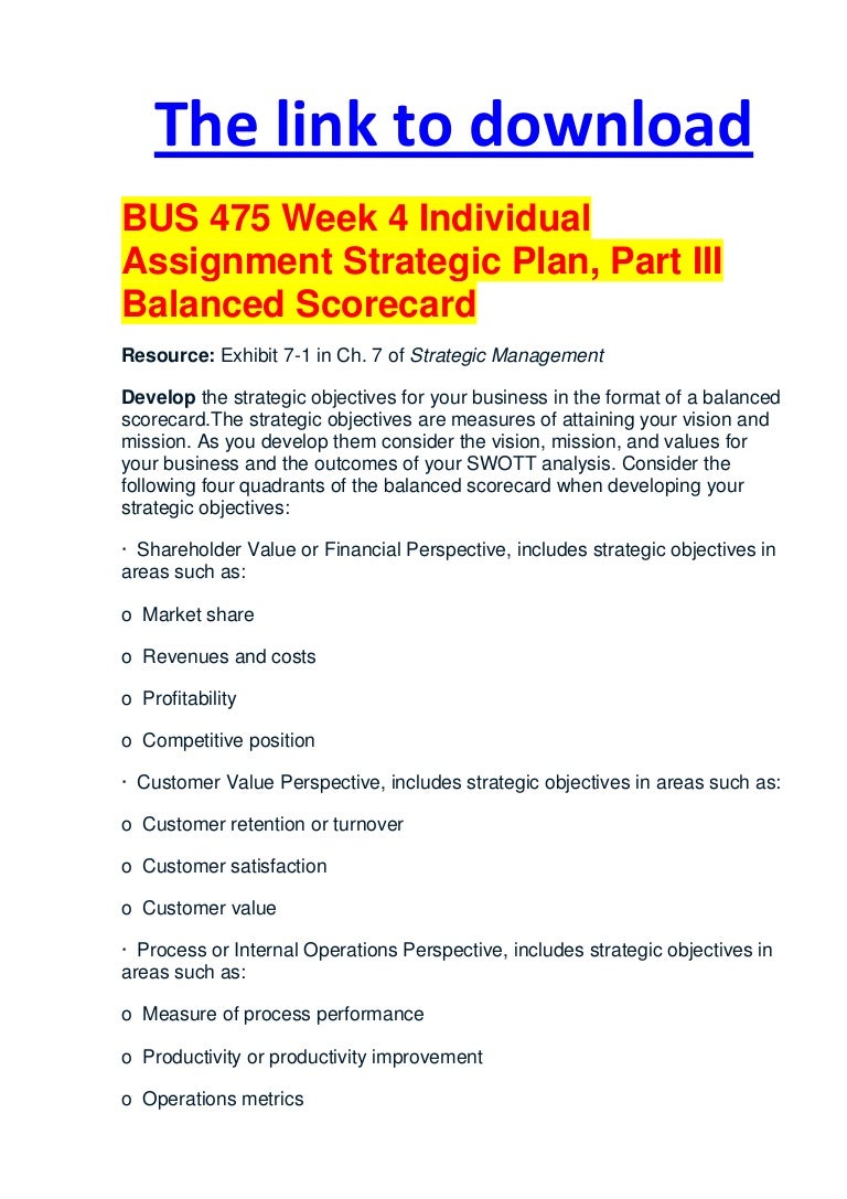 balanced scorecard essay