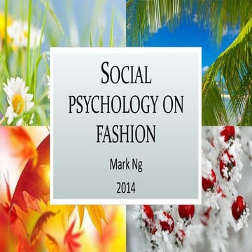 Social Psy on Fad and Fashion