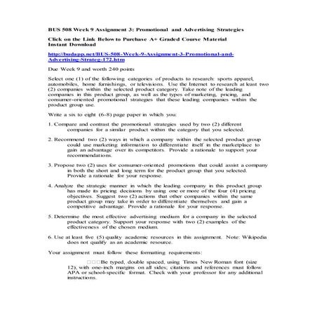 Fin 534 week 9 assignment 1 strayer | DOCX