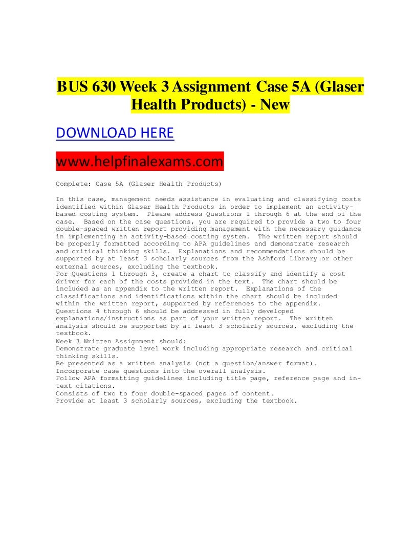Bus 630 week 3 essay examples 05 picture