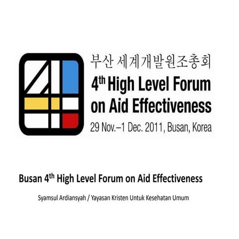 Busan 4th high level forum on aid effectiveness
