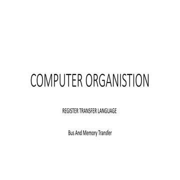 Comprehensive Overview of Bus and Memory Transfer in Computer ...