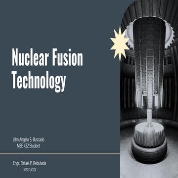Nuclear Fusion and Thermo Nuclear Fusion. | PPTX