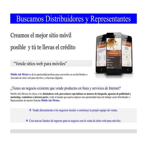 Buscamos distribuidores y representantes