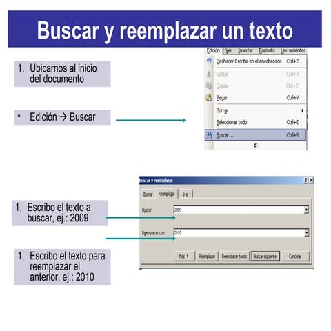 Buscar y reemplazar un texto